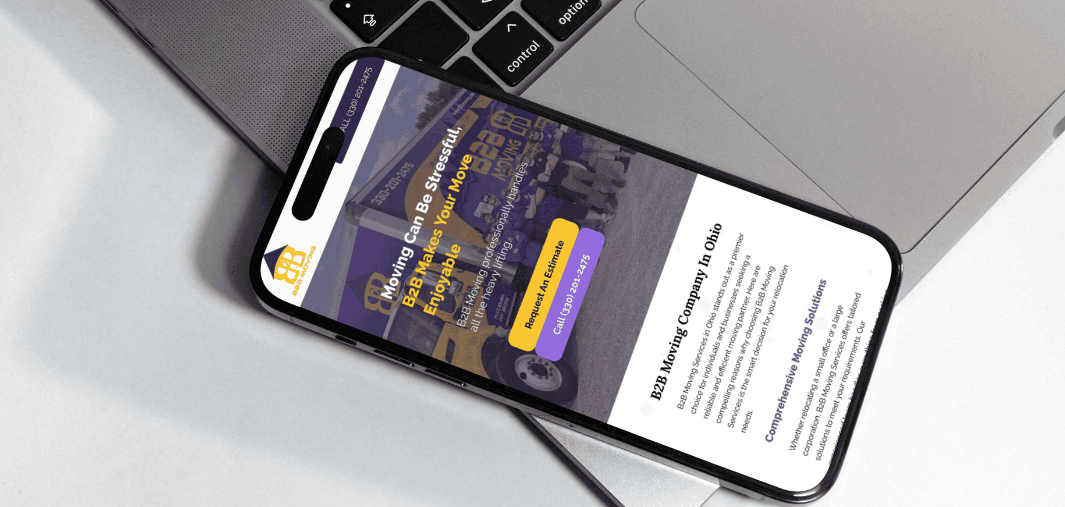 b2b mobile moving website