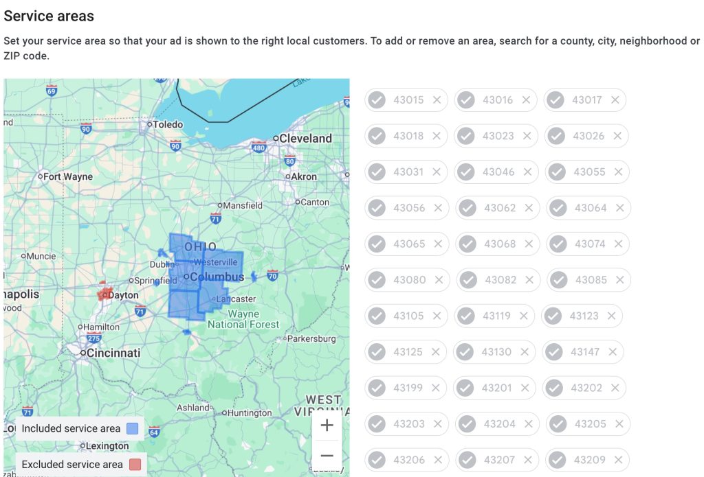 moving company marketing google local services ads service areas