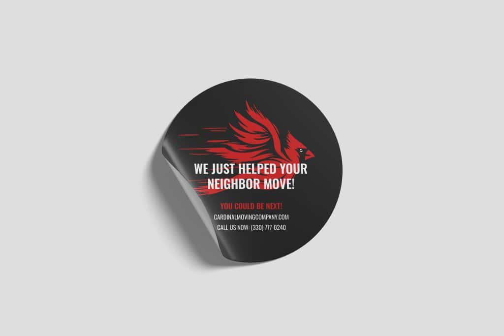 guerilla marketing moving company stickers