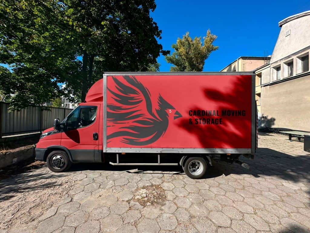 out of the box marketing for movers branded truck