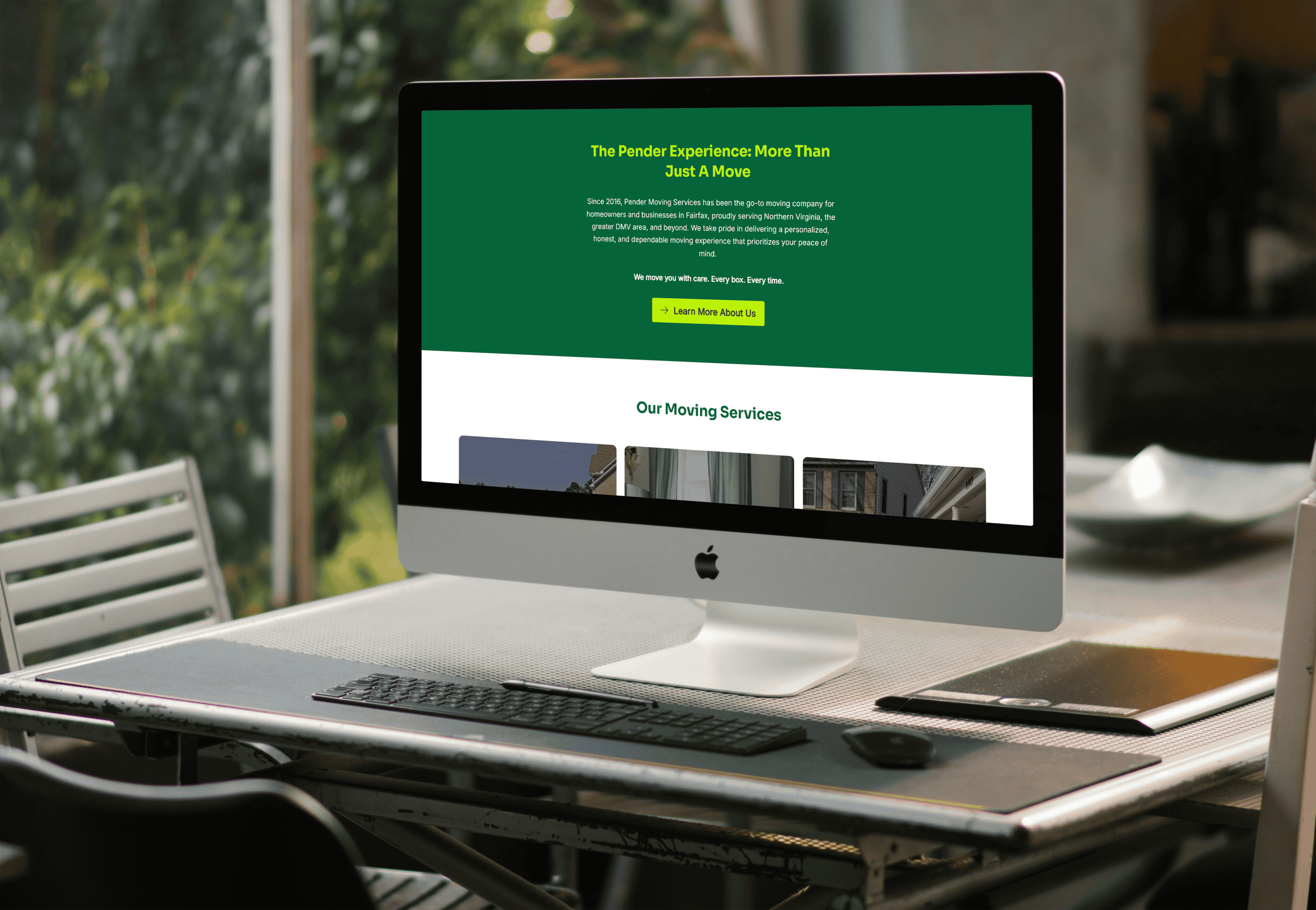 pendermoving website desktop