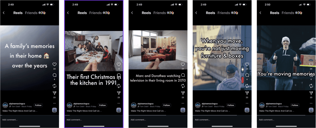 social media ideas for movers celebrate customers