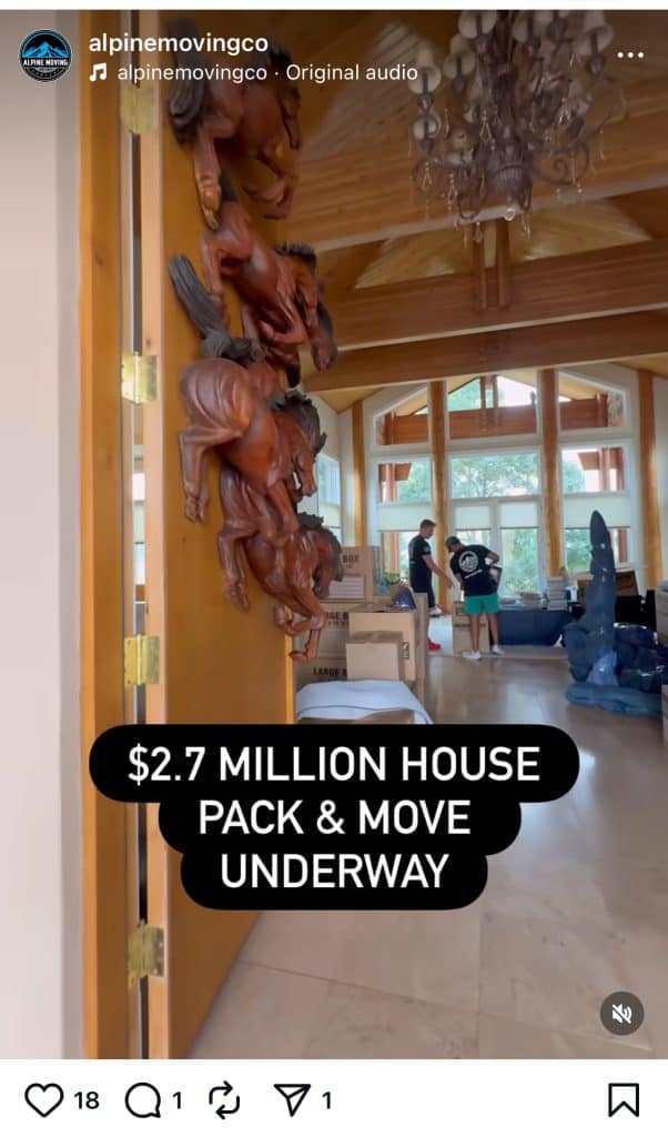 social media ideas for movers share real moves