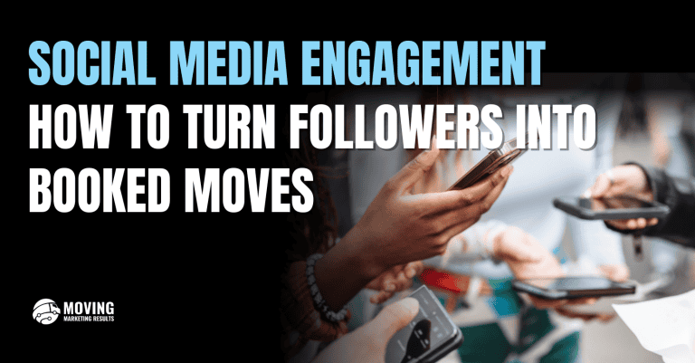 Group of people using smartphones, reflecting social media engagement for moving companies.