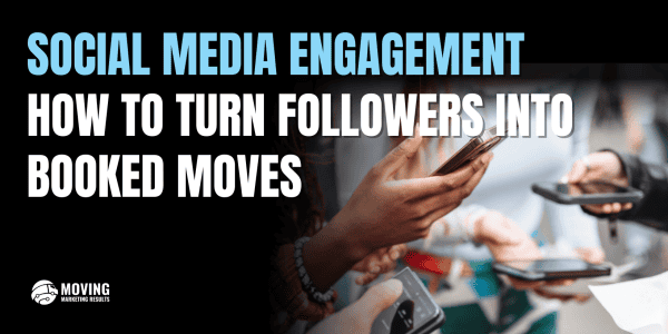 Group of people using smartphones, reflecting social media engagement for moving companies.